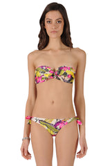 Vivid Tie Front Bandeau Bikini