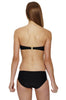 Black + White Bandeau Bikini