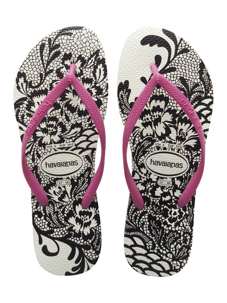 Slim Lace - White/Pink