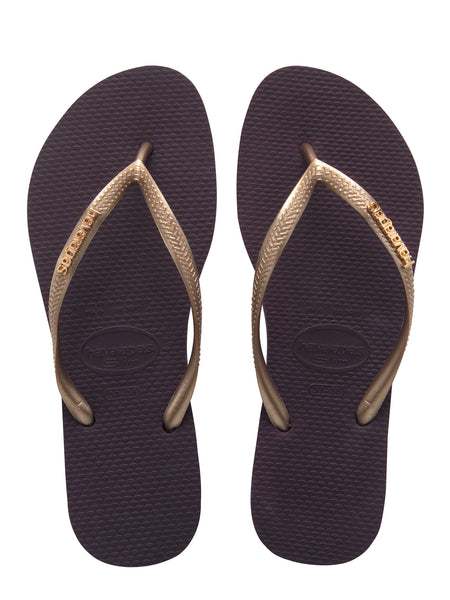 Slim Logo Metallic - Aubergine