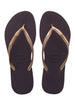 Slim Logo Metallic - Aubergine